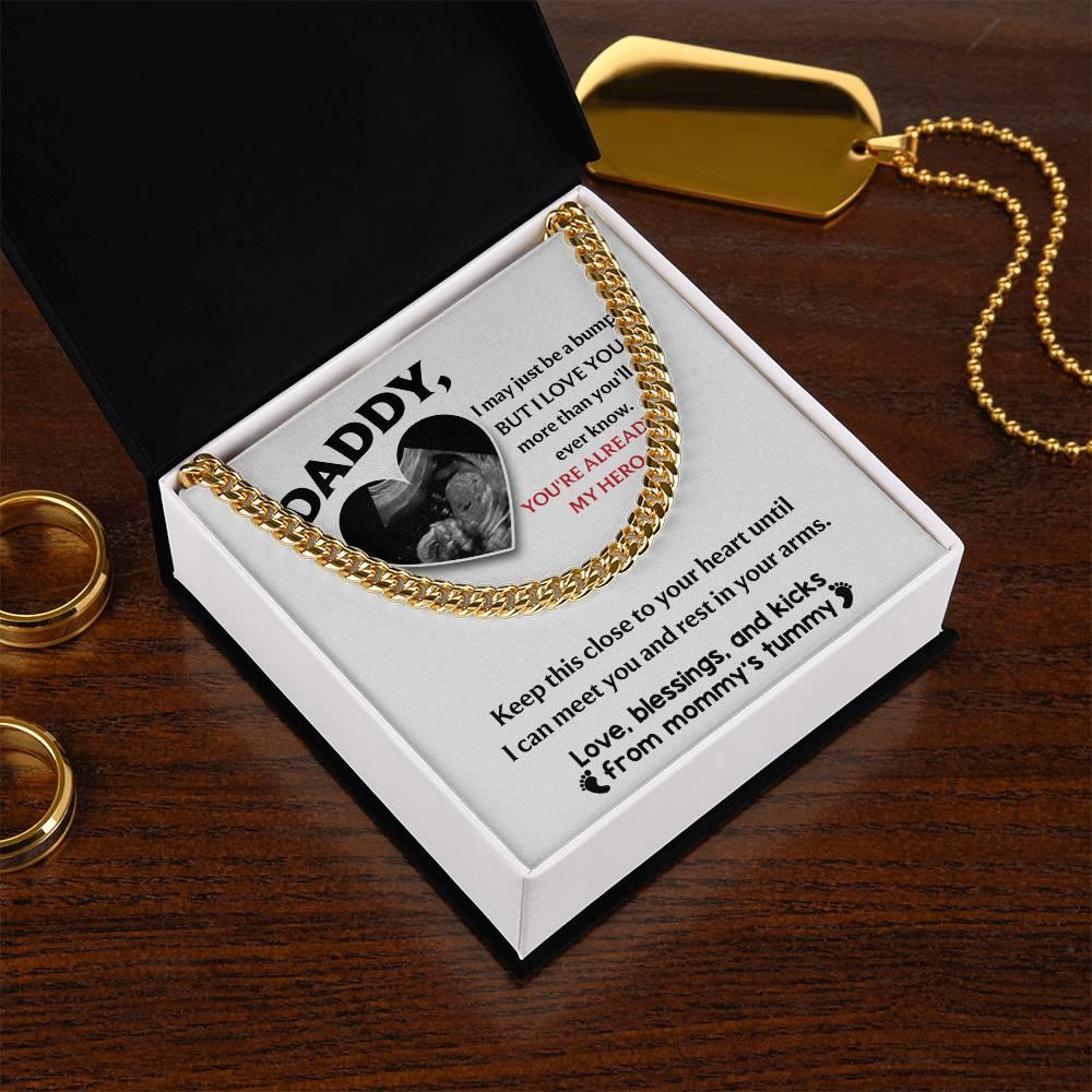 Dad - Close To Your Heart Cuban Chain Link Necklace with Gift Box - Mallard Moon Gift Shop