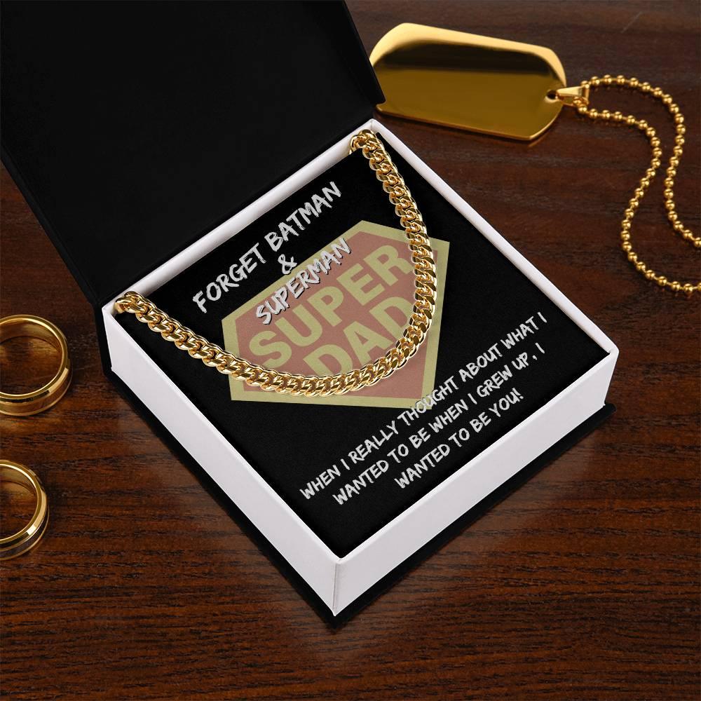 Dad - To Be You Cuban Chain Link Necklace with Gift Box - Mallard Moon Gift Shop