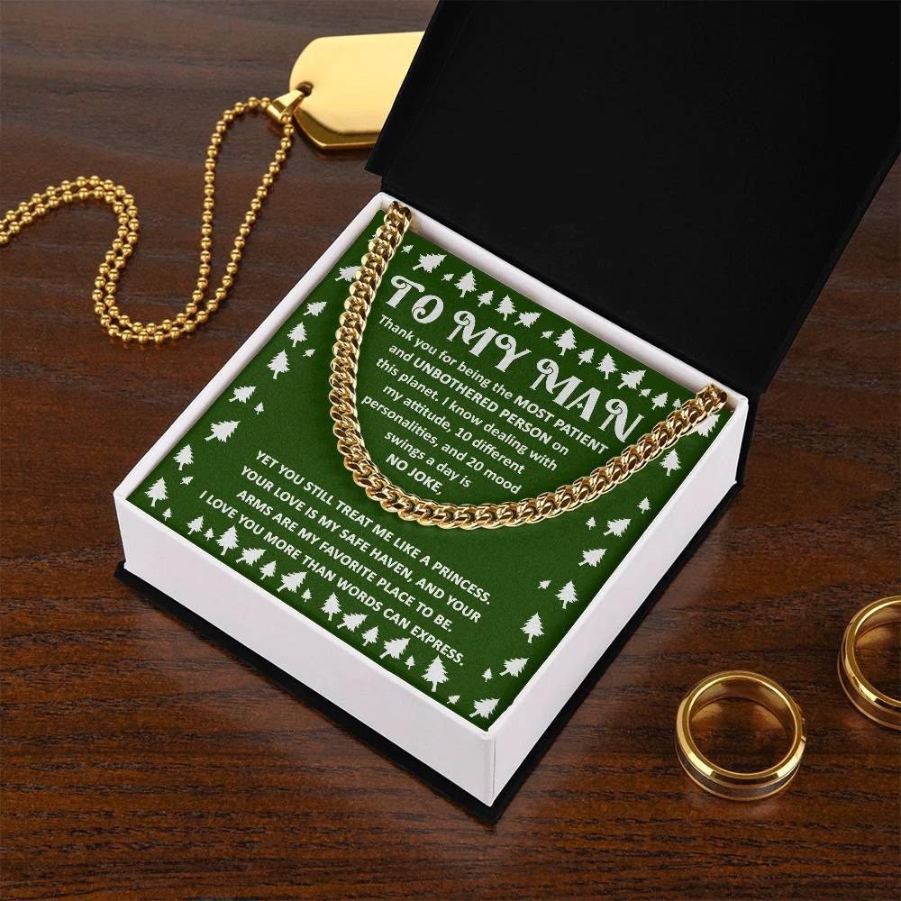 Holiday Gift for Your Man - Dealing with My Attitude and Mood Swings Cuban Chain Link Necklace