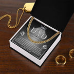 To My Dad - My Hero, My Guide I Need to Say Cuban Chain Link Necklace with Gift Box