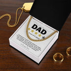 Funny Gift for Dad-Four out of Five Stars Cuban Chain Link Necklace with Gift Box