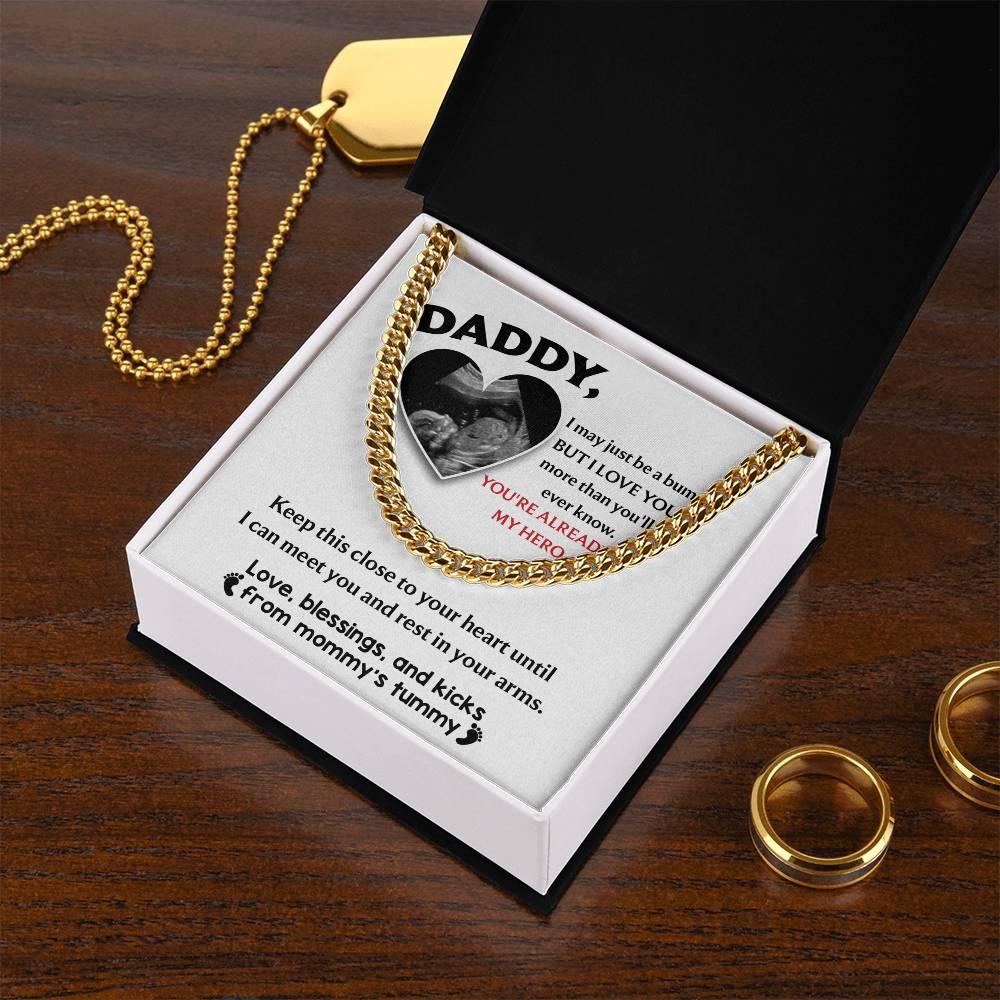 Dad - Close To Your Heart Cuban Chain Link Necklace with Gift Box - Mallard Moon Gift Shop