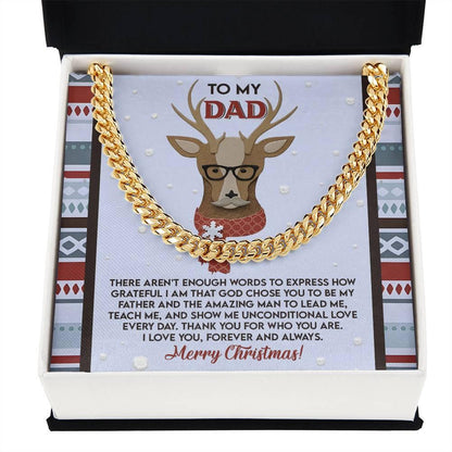Gift for Dad - Be My Father - Cuban Link Chain Necklace - Mallard Moon Gift Shop