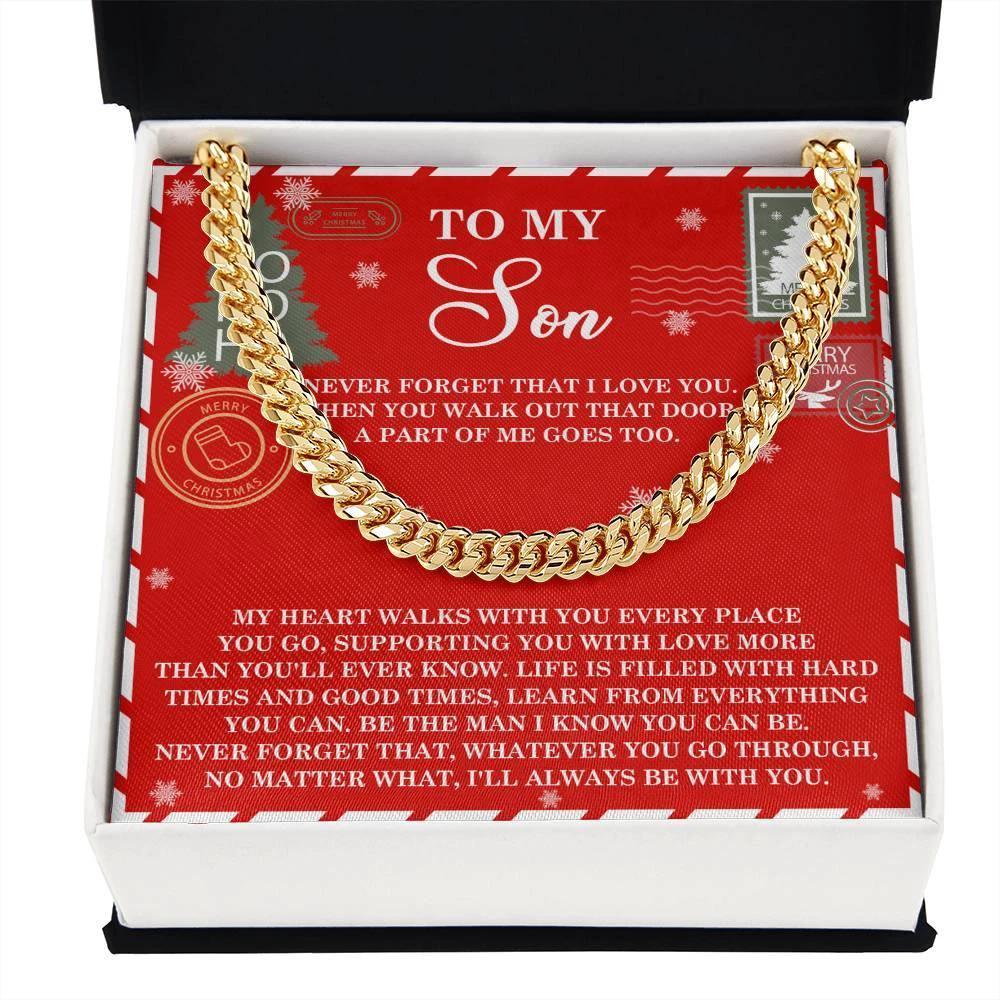 Gift for Son - That Door - Cuban Link Chain Necklace