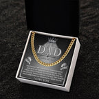 To My Dad - My Hero, My Guide I Need to Say Cuban Chain Link Necklace with Gift Box