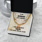 Hunter's Love Token: Funny & Personalized Cuban Necklace Birthday Gift from Wife