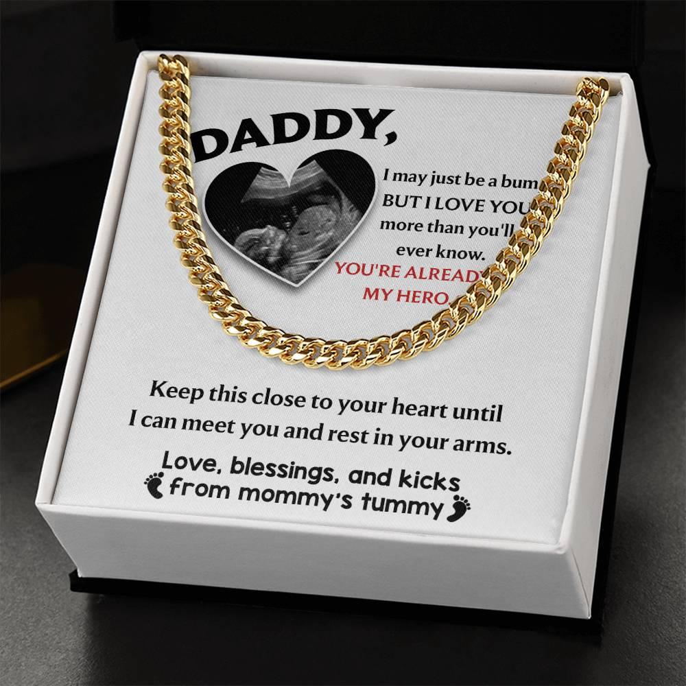 Dad - Close To Your Heart Cuban Chain Link Necklace with Gift Box - Mallard Moon Gift Shop