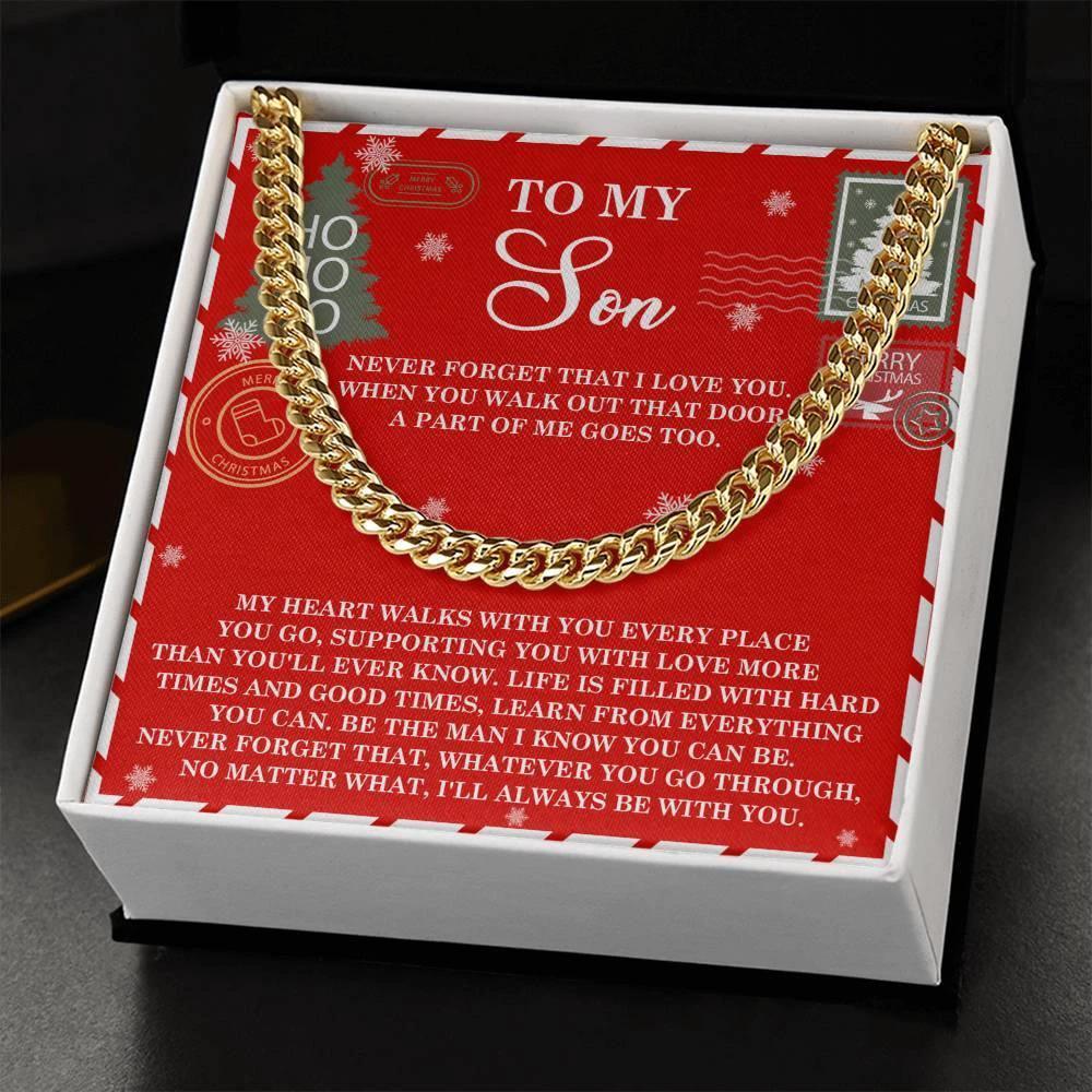 Gift for Son - That Door - Cuban Link Chain Necklace