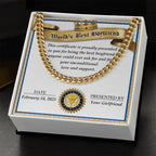 Romantic Gift for Boyfriend – Cuban Link Chain & Love Certificate Keepsake