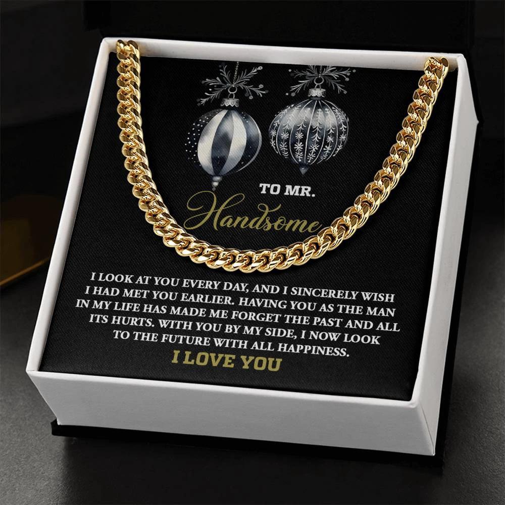 Gift for My Man - Future of Happiness - Cuban Chain Link Necklace