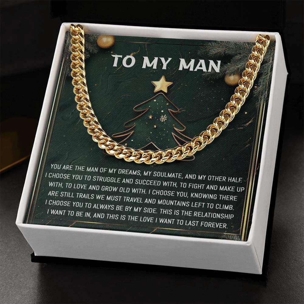 Gift for My Man - My Soulmate - Cuban Link Chain Necklace