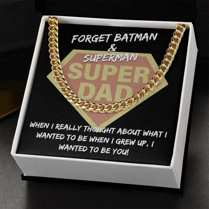 Dad - To Be You Cuban Chain Link Necklace with Gift Box - Mallard Moon Gift Shop