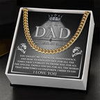 To My Dad - My Hero, My Guide I Need to Say Cuban Chain Link Necklace with Gift Box