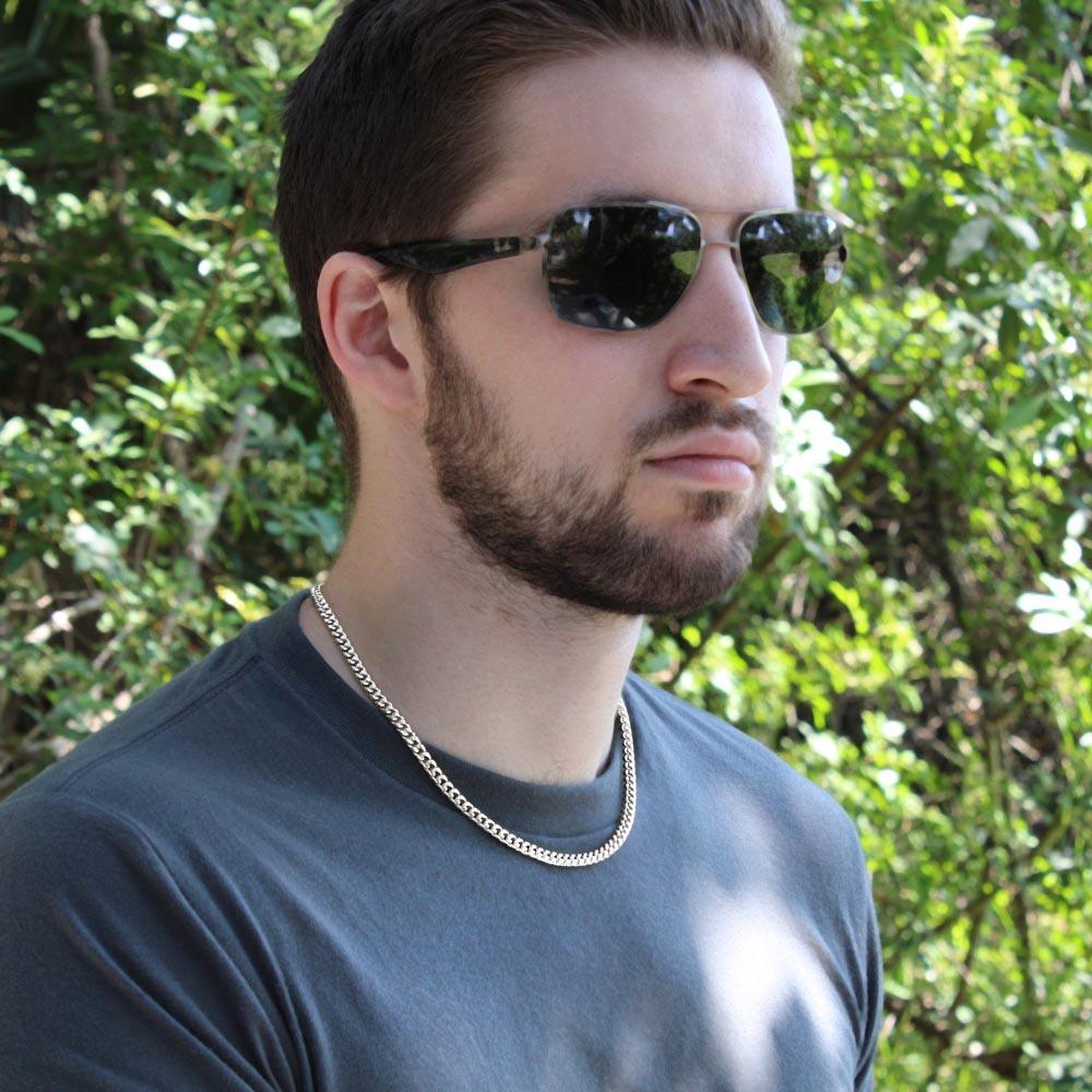 Gift for My Man - Never Change - Cuban Link Chain Necklace - Mallard Moon Gift Shop