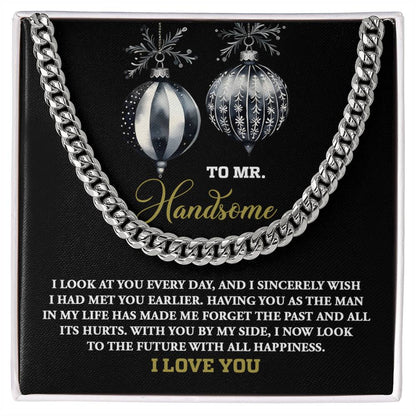 Gift for My Man - Future of Happiness - Cuban Chain Link Necklace - Mallard Moon Gift Shop
