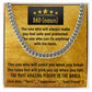 Dad Gift - Dad Noun, See Also Hero, Best Friend Cuban Chain Link Necklace with Gift Box - Mallard Moon Gift Shop