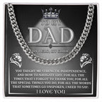 To My Dad - My Hero, My Guide I Need to Say Cuban Chain Link Necklace with Gift Box