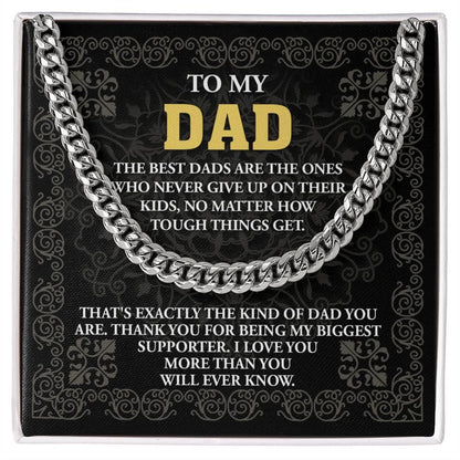 Dad - Kind Of Dad Cuban Chain Link Necklace with Gift Box - Mallard Moon Gift Shop