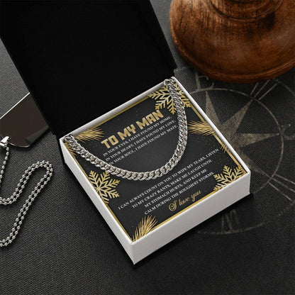 Gift for My Man - Found My Home - Cuban Link Chain Necklace - Mallard Moon Gift Shop
