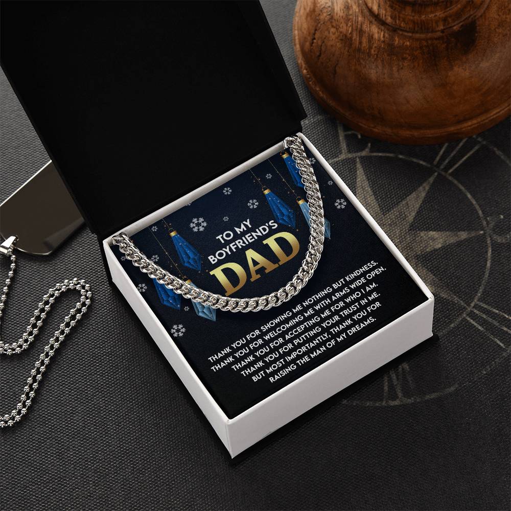 Gift for Boyfriend's Dad - Who I Am - Cuban Link Chain Necklace - Mallard Moon Gift Shop