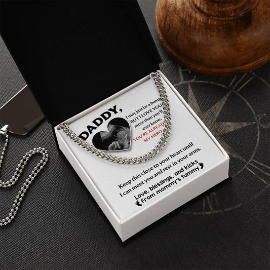 Dad - Close To Your Heart Cuban Chain Link Necklace with Gift Box - Mallard Moon Gift Shop