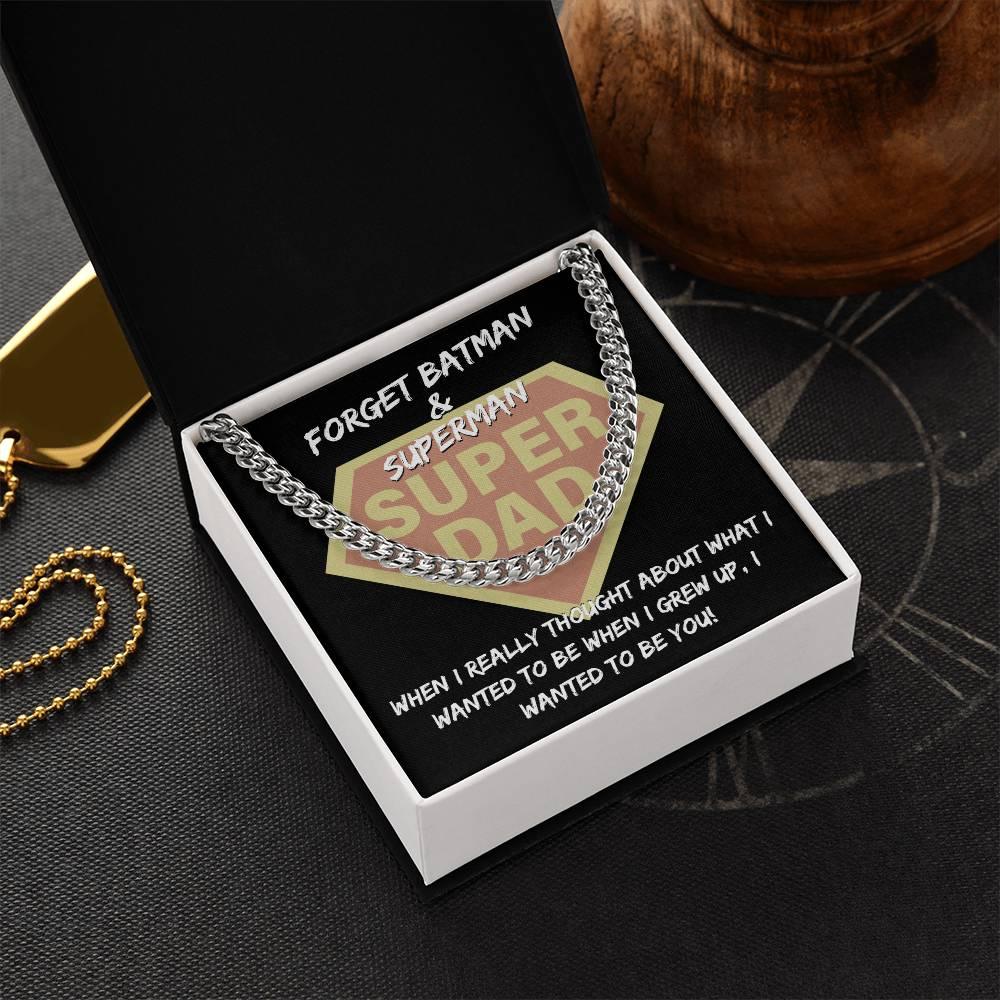 Dad - To Be You Cuban Chain Link Necklace with Gift Box - Mallard Moon Gift Shop