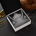 To My Dad - My Hero, My Guide I Need to Say Cuban Chain Link Necklace with Gift Box