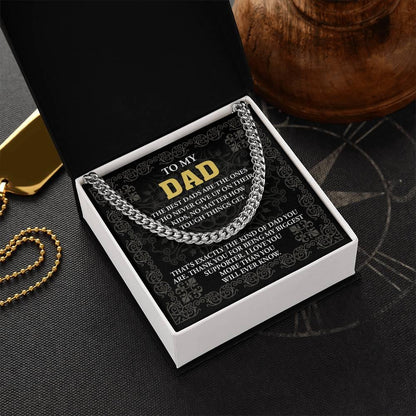 Dad - Kind Of Dad Cuban Chain Link Necklace with Gift Box - Mallard Moon Gift Shop