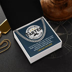 Dad - World's Best Farter Cuban Chain Link Necklace with Gift Box