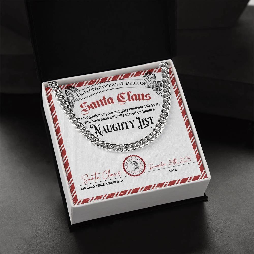Naughty List Naughty Behavior - Cuban Link Chain Necklace