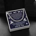 Gift for your Son - I Believe in You - Cuban Chain Link Necklace