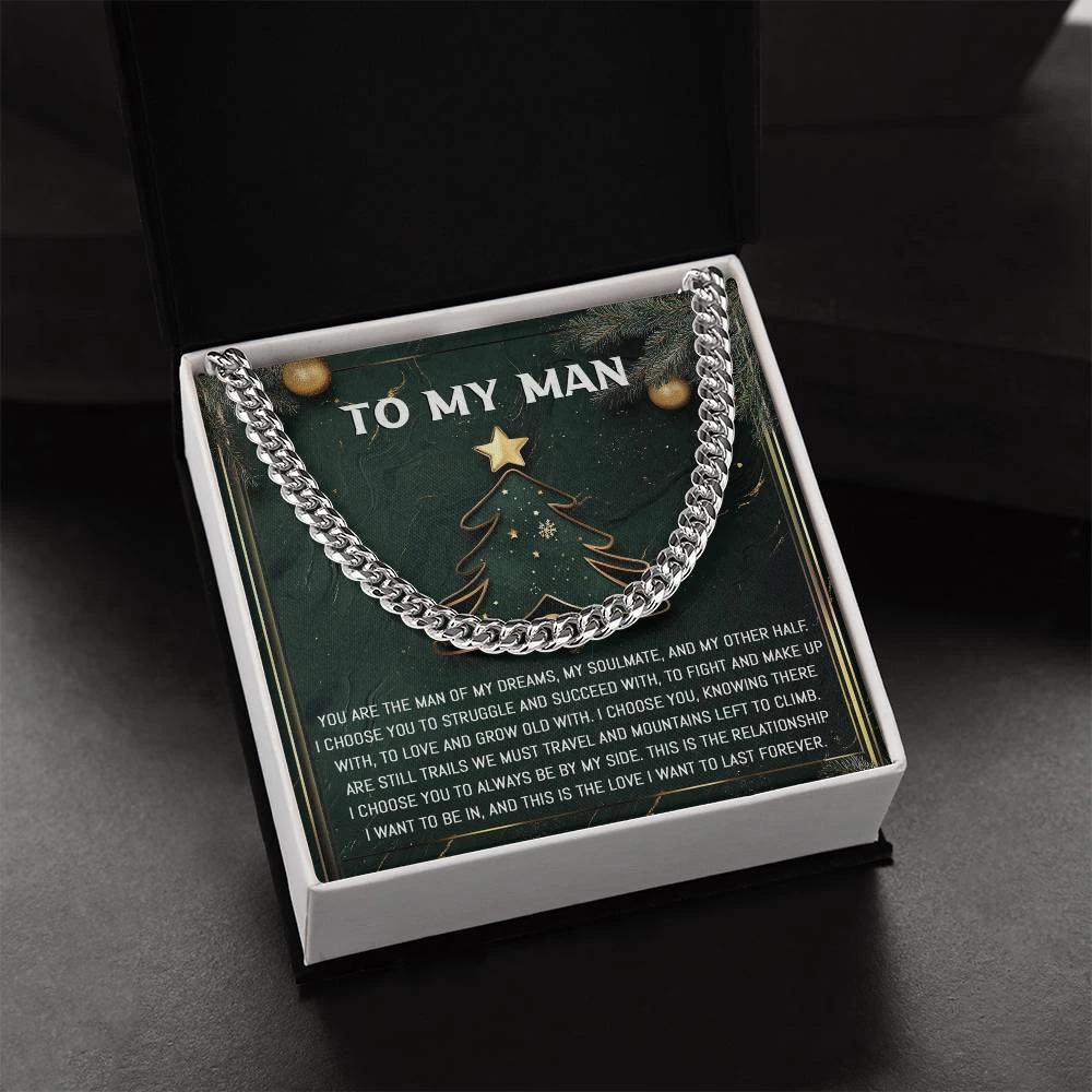 Gift for My Man - My Soulmate - Cuban Link Chain Necklace