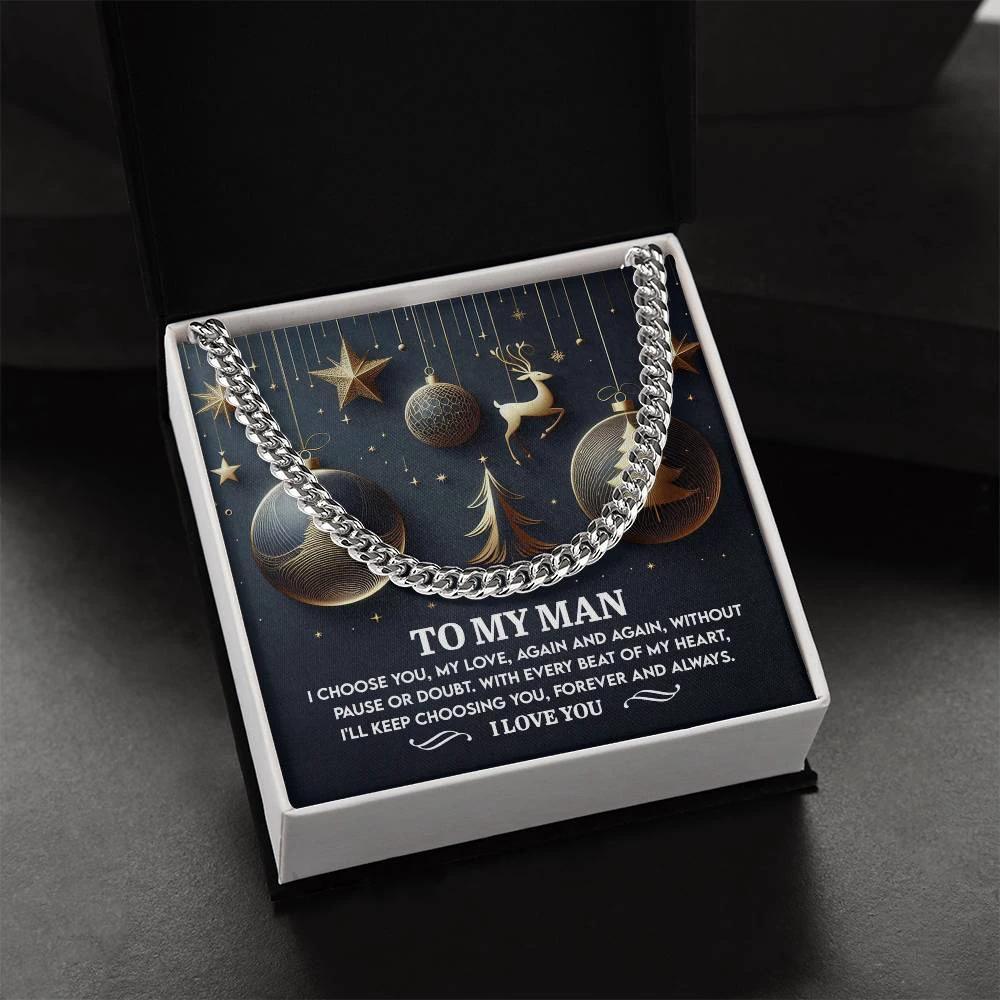 Gift for My Man - Every Beat - Cuban Link Chain Necklace