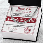 Nice List - Santa Claus - Cuban Link Chain Necklace
