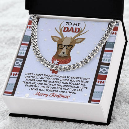 Gift for Dad - Be My Father - Cuban Link Chain Necklace - Mallard Moon Gift Shop