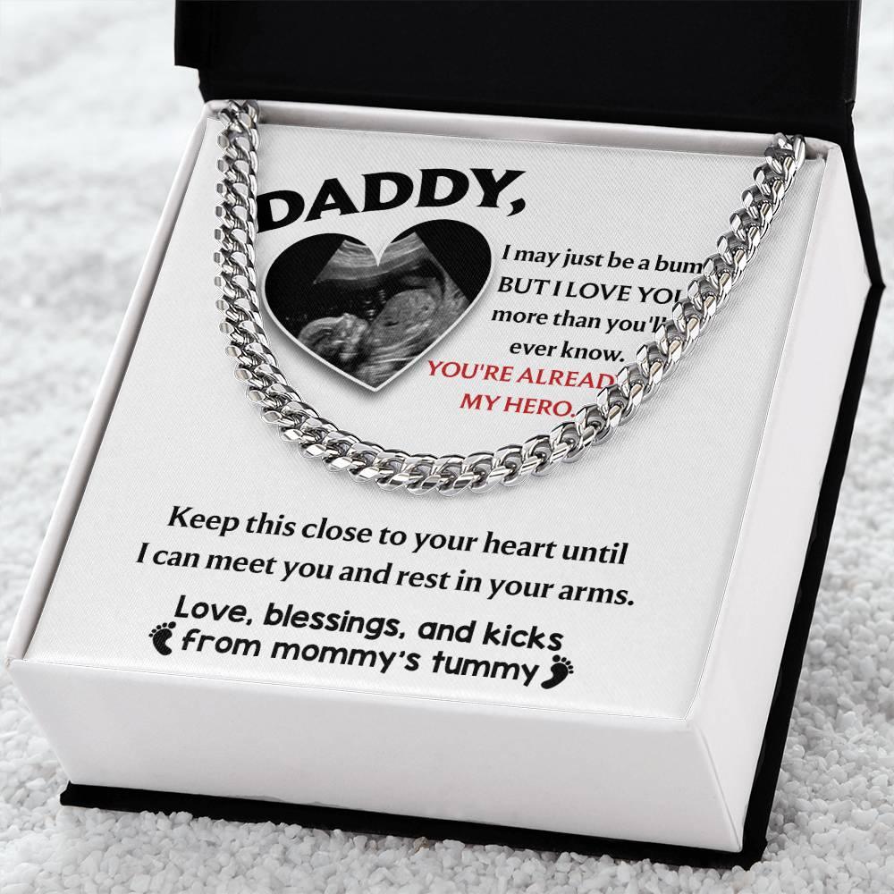 Dad - Close To Your Heart Cuban Chain Link Necklace with Gift Box - Mallard Moon Gift Shop