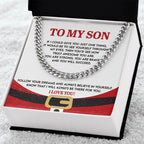 Gift for Son - There For You - Cuban Link Chain Necklace