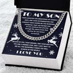 Gift for your Son - I Believe in You - Cuban Chain Link Necklace