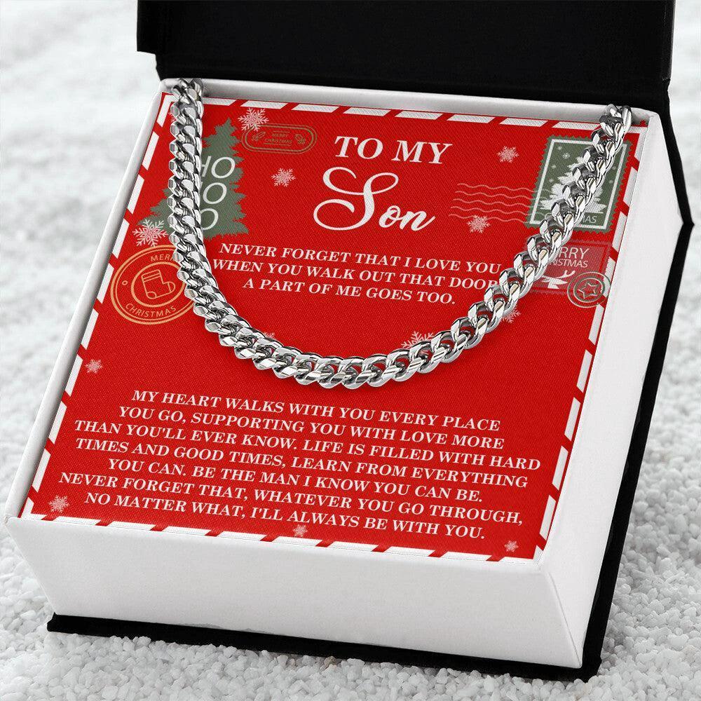 Gift for Son - That Door - Cuban Link Chain Necklace