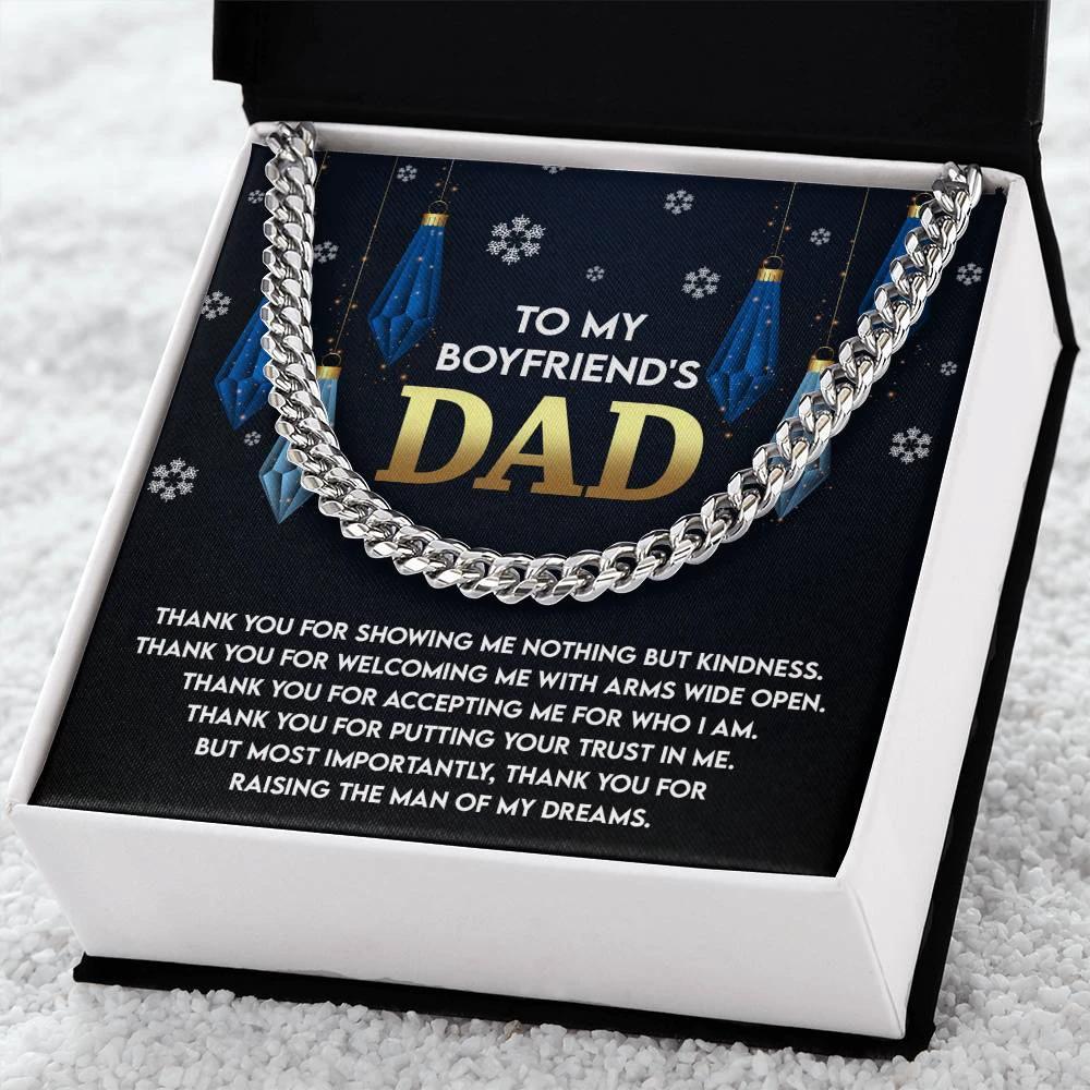 Gift for Boyfriend's Dad - Who I Am - Cuban Link Chain Necklace