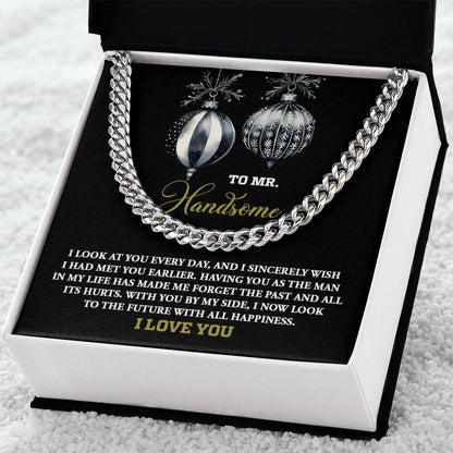 Gift for My Man - Future of Happiness - Cuban Chain Link Necklace - Mallard Moon Gift Shop