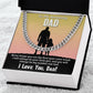 Gift For Dad I Will Always Be Your Little Girl Cuban Chain Link Necklace with Gift Box - Mallard Moon Gift Shop