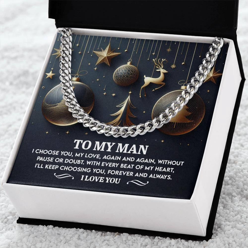 Gift for My Man - Every Beat - Cuban Link Chain Necklace