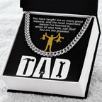 Dad Gift-When All Else Fails, Call Dad Cuban Chain Link Necklace with Gift Box