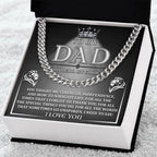 To My Dad - My Hero, My Guide I Need to Say Cuban Chain Link Necklace with Gift Box