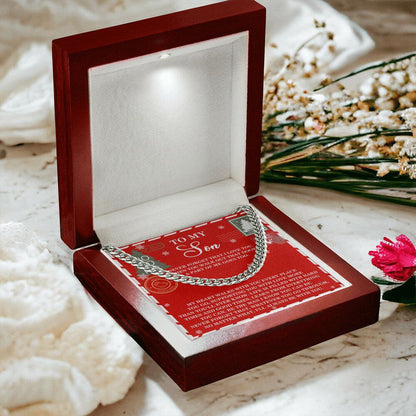 Gift for Son - That Door - Cuban Link Chain Necklace - Mallard Moon Gift Shop