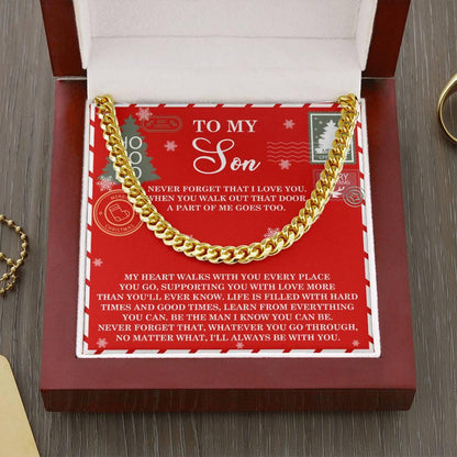 Gift for Son - That Door - Cuban Link Chain Necklace - Mallard Moon Gift Shop