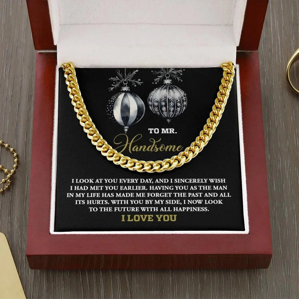 Gift for My Man - Future of Happiness - Cuban Chain Link Necklace