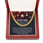 Gift for My Man - Endlessly Loved - Cuban Link Chain Necklace