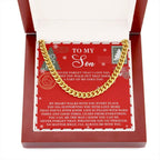 Gift for Son - That Door - Cuban Link Chain Necklace